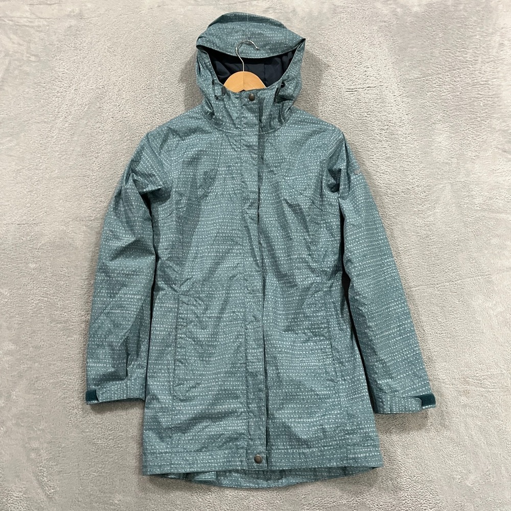 Columbia Omni-Tech Jacket Women's Small Waterproof Hooded Rain Coat Hiking